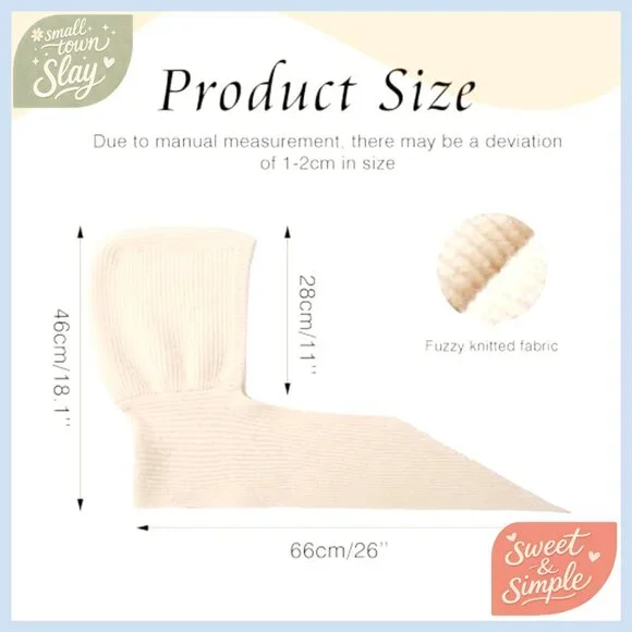 Wool Knitted Hooded Scarf Set One Size Winter Neck Warmer Hat - Picture 4 of 7